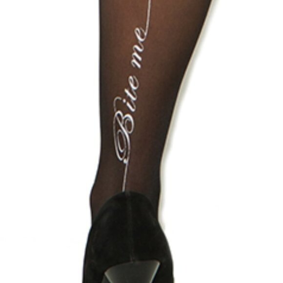 "Bite Me, Whip Me, Tease Me" Sheer Thigh Highs - Picture 5 of 10